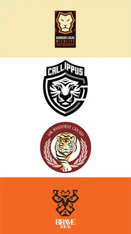 以老虎为主题元素的创意logo设计集锦