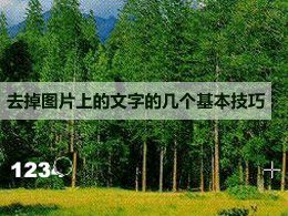 去掉图片上的文字的几个基本技巧
