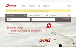 SWISS航空公司网站