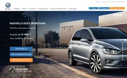 2014大众CSportsvan全新高尔夫汽车法国HTML5网页