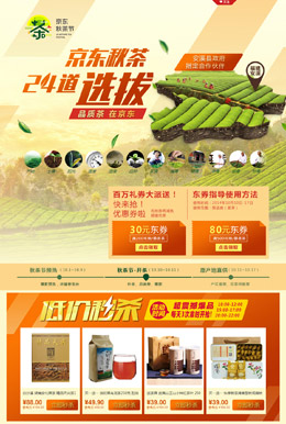 京东秋茶主会场促销活动专题