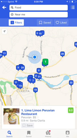 Foursquare美食应用手机界面设计