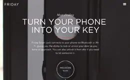 Friday智能锁 产品网站