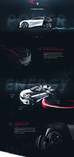 Peugeot Fractal车型网站