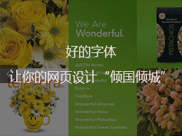 好的字体让你的网页设计“倾国倾城”