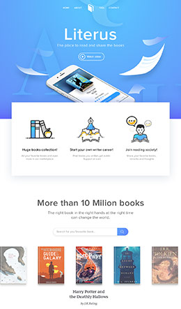literus APP产品单页网站设计