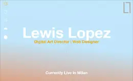 Lewis Lopez数字艺术总监设计师网站