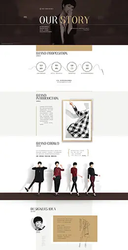 蓝天丽领女装服饰品牌故事专题页面设计