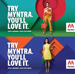 Myntra服饰 女包 电商海报排版设计