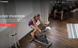 Spinning运动自行车 体育运动健身网站