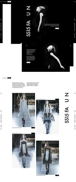 Rick Owens 时尚服饰网站设计