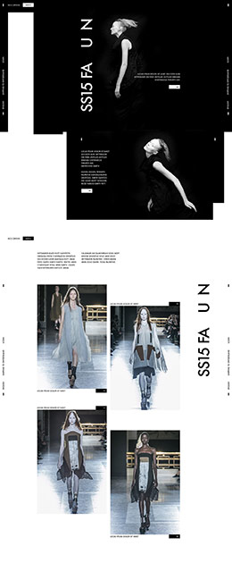 Rick Owens Concept女装服饰网站排版设计