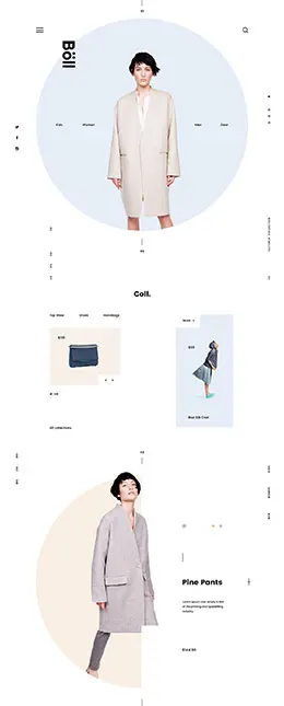 Böll Fashion女装服饰网站排版设计