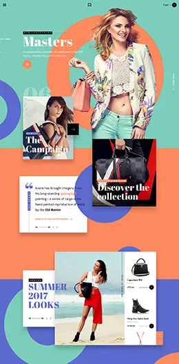 MV时尚品牌网站排版设计