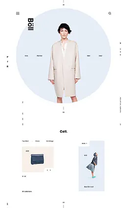 Böll 国外女装服饰简约网站页面设计