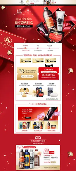 TesoridOriente 家居日用品 个人护理 双11预售 双十一来啦 天猫首页页面设计