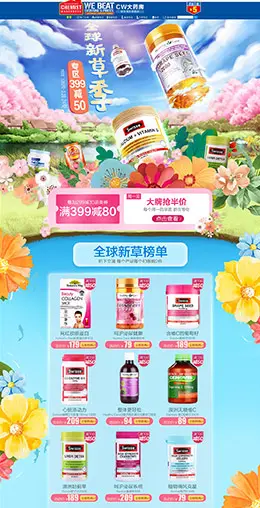 ChemistWarehouse 营养保健食品 滋补膳食 医药 天猫店铺首页设计
