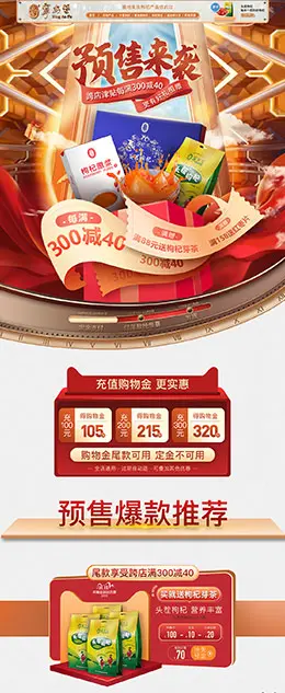 宁安堡 食品 零食 酒水 双11预售 双十一来啦 天猫首页活动专题页面设计