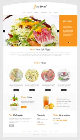 甜品美食网站模板设计欣赏