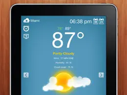 iPad的免费天气应用界面设计