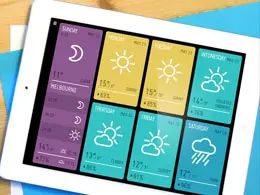 MINIMETEO原生的iPad天气应用界面设计