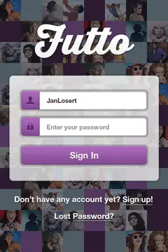 紫色的Futto登录界面设计