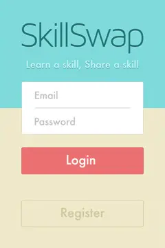 小清新的SkillSwap用户登录界面设计