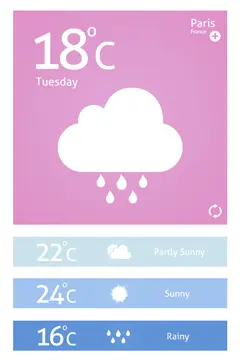 简约的天气应用程序界面设计