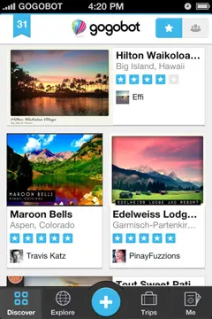 GogobotAPP界面设计欣赏