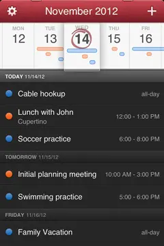 友好的日历应用程序界面设计欣赏