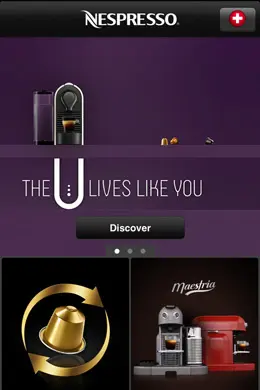 Nespresso咖啡App手机界面设计