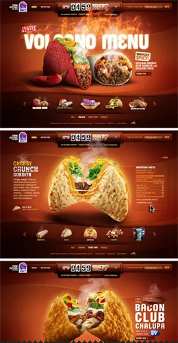 Taco Bell美食的网站重新设计