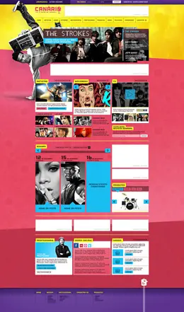 canary金丝雀音乐网站配色设计欣赏