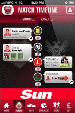 RoversLIVE体育应用手机界面设计