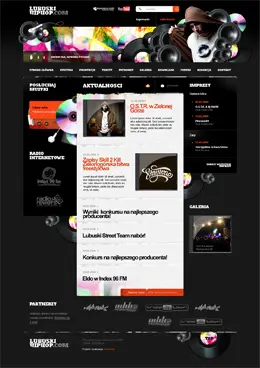 Lubuskihiphop音乐网站排版布局设计截屏