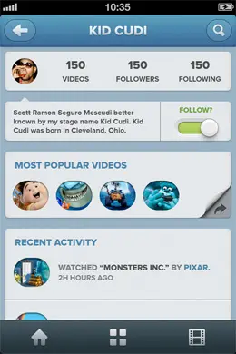 VIMEO APP应用程序信息页设计欣赏
