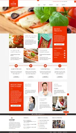 美食网站配色设计欣赏