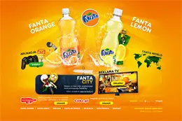 芬达饮料网站设计欣赏