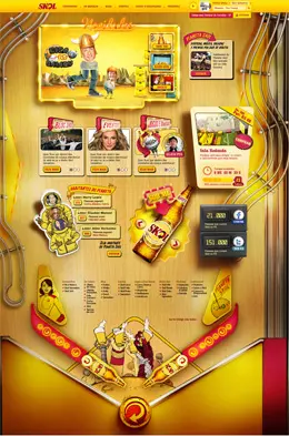 Skol Pinball啤酒网站设计欣赏