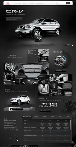 本田汽车网站设计欣赏