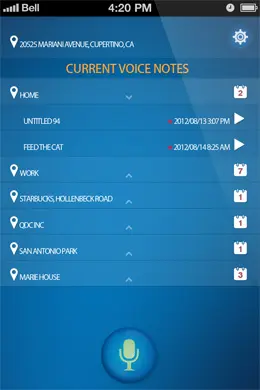 语音记事应用程序手机界面设计