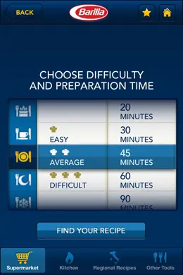 iPASTA百味美食应用手机界面设计