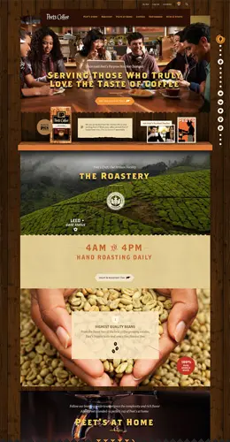 皮特的咖啡网页设计欣赏