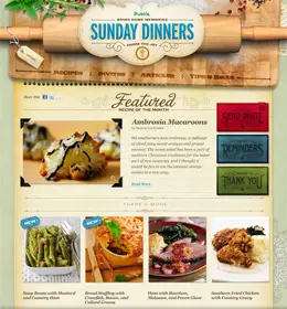 Publix的星期天晚餐美食网站设计欣赏