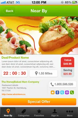 订餐手机应用信息页界面设计欣赏