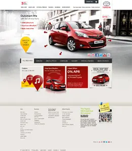 丰田汽车Yaris车型网站设计欣赏