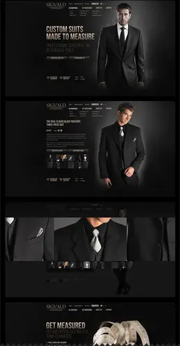 Sigvald量身订做西服网站设计欣赏