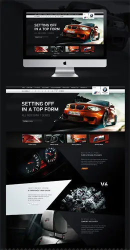 宝马M1跑车网站设计欣赏