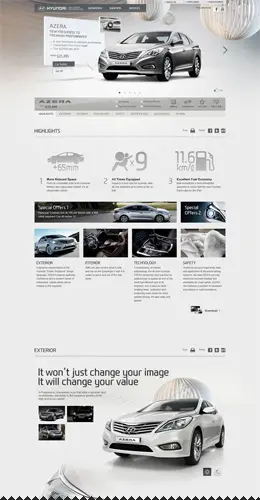 现代汽车网站设计截屏