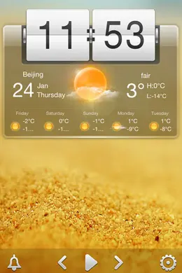 桌面天气手机界面设计欣赏